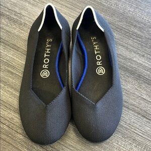 Rothy's Black Ballet flats.  Size 8.5